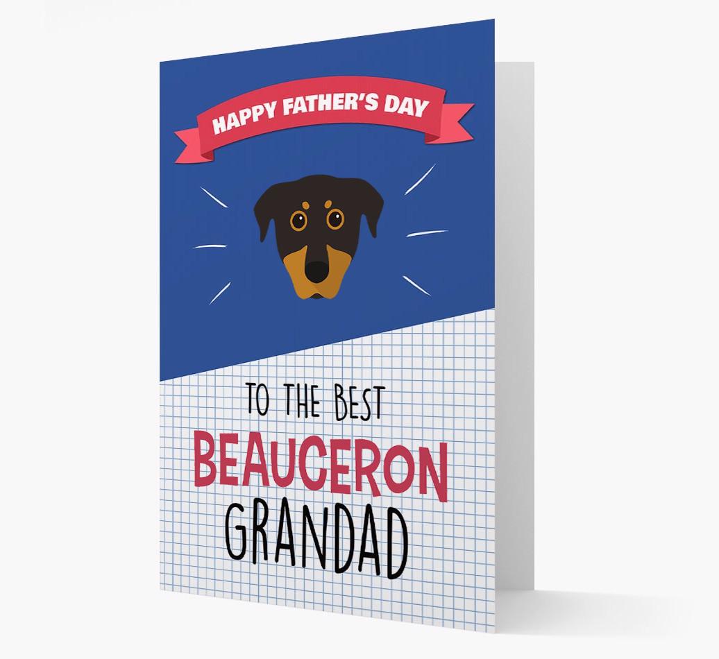'Best {breedCommonName} Grandad' Card with {breedFullName} Icon