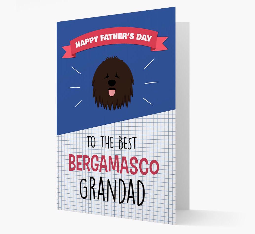 'Best {breedCommonName} Grandad' Card with {breedFullName} Icon