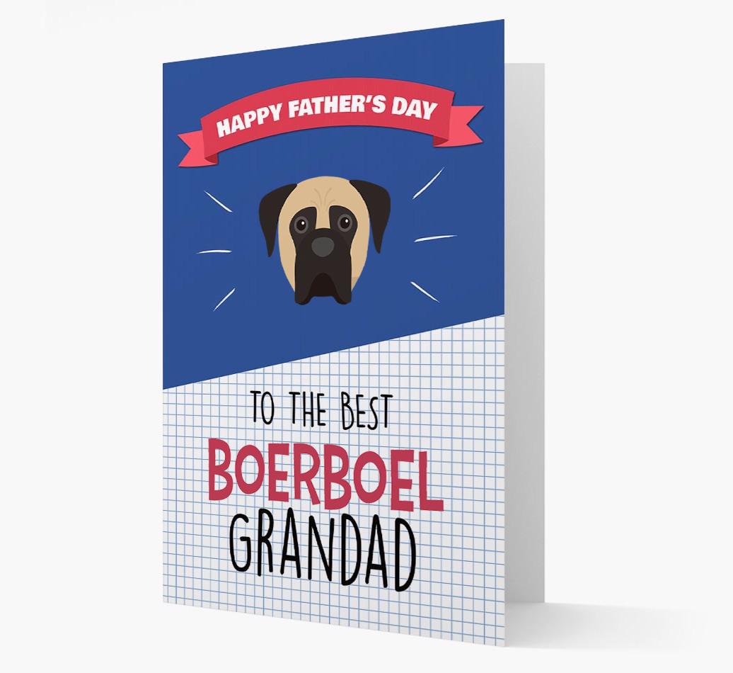'Best {breedCommonName} Grandad' Card with {breedFullName} Icon