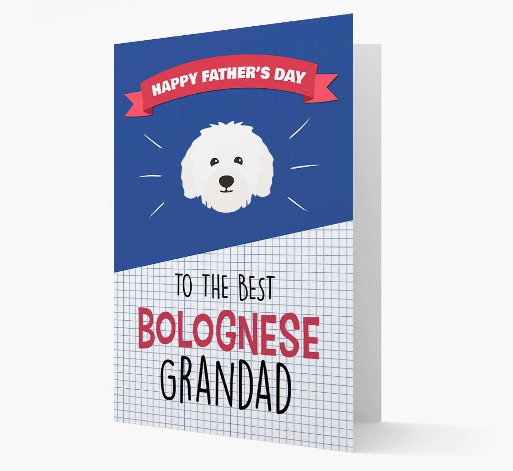 'Best {breedCommonName} Grandad' Card with {breedFullName} Icon