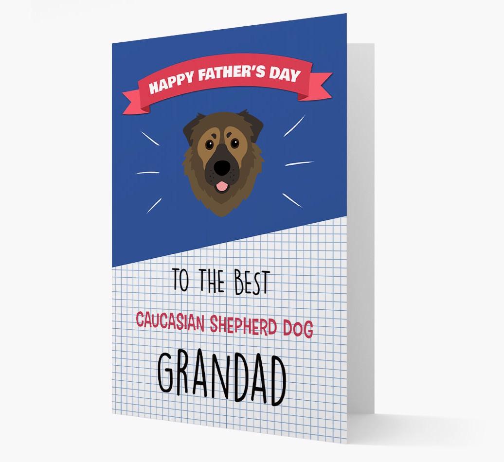'Best {breedCommonName} Grandad' Card with {breedFullName} Icon