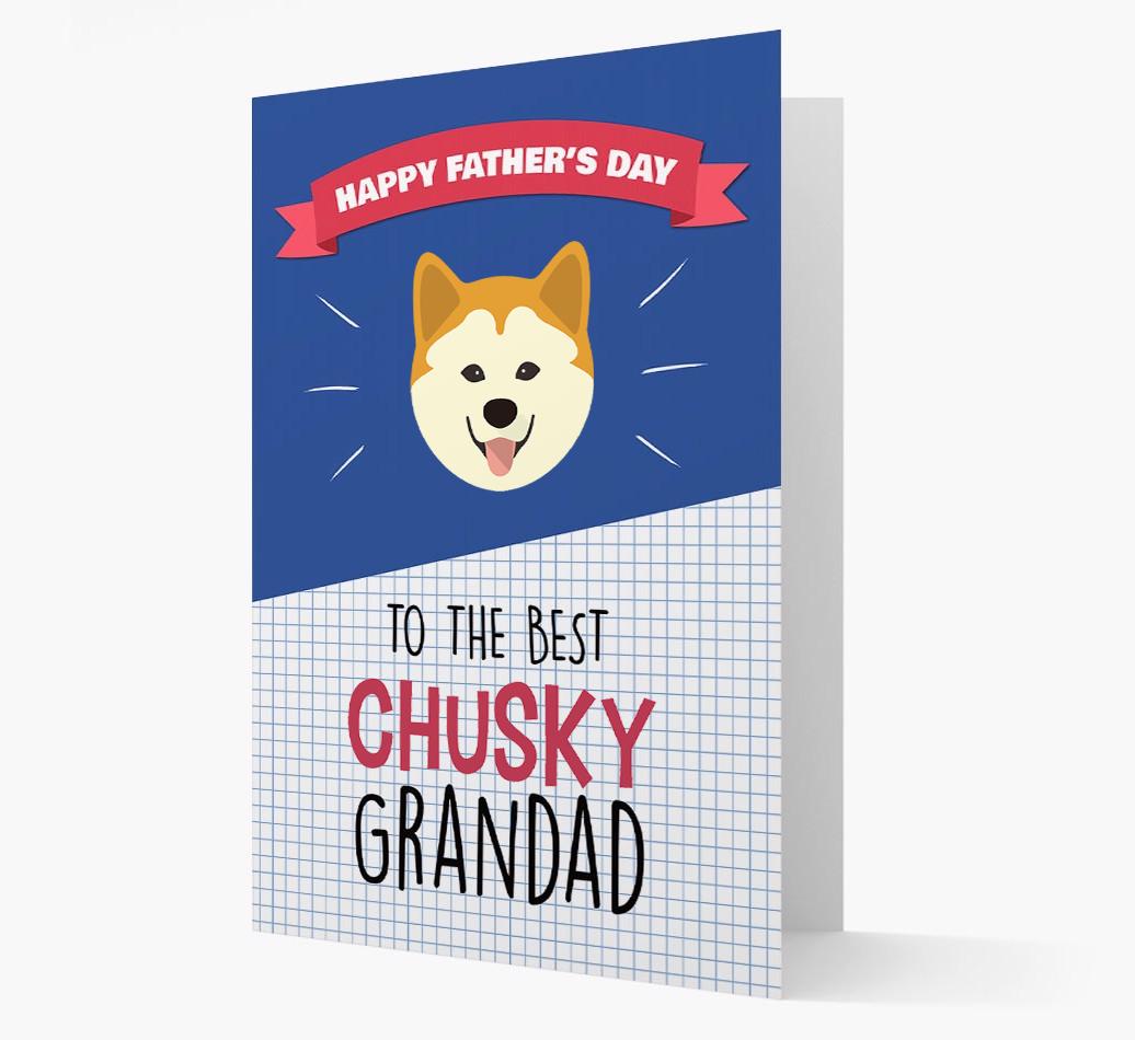 'Best {breedCommonName} Grandad' Card with {breedFullName} Icon