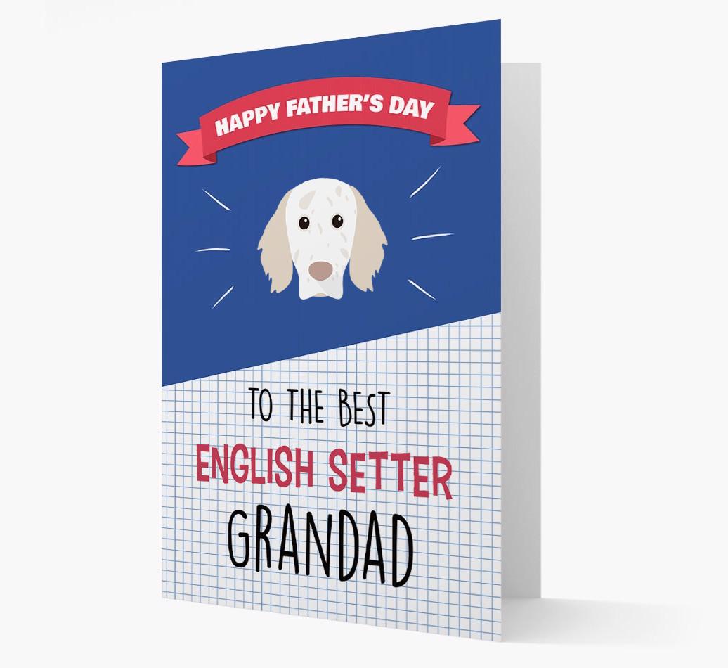 'Best {breedCommonName} Grandad' Card with {breedFullName} Icon