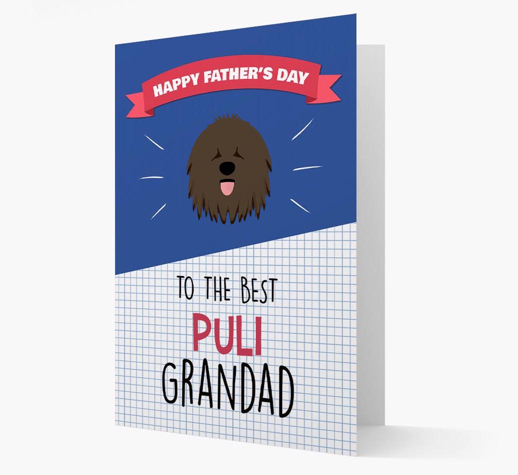 'Best {breedCommonName} Grandad' Card with {breedFullName} Icon
