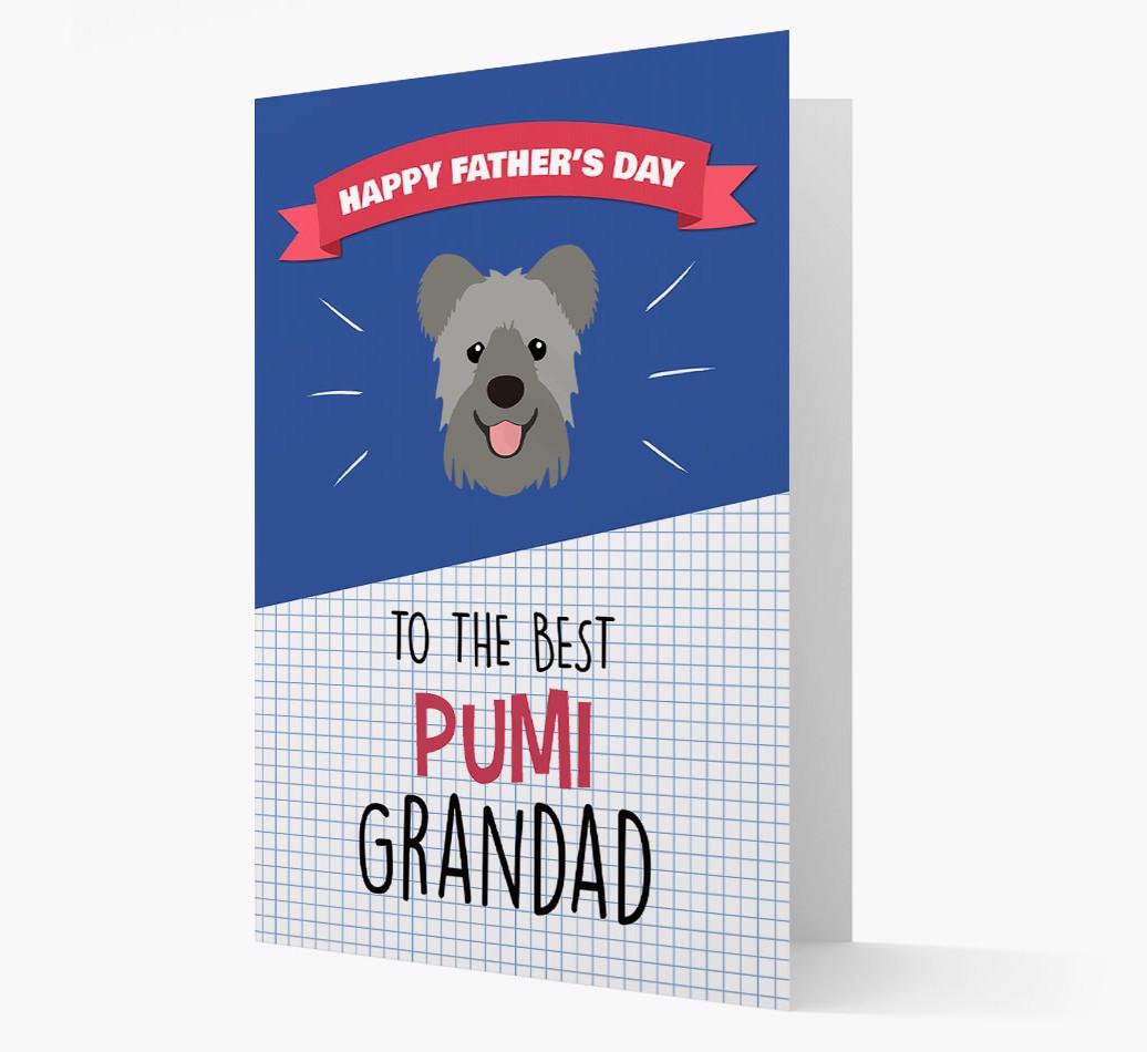 'Best {breedCommonName} Grandad' Card with {breedFullName} Icon