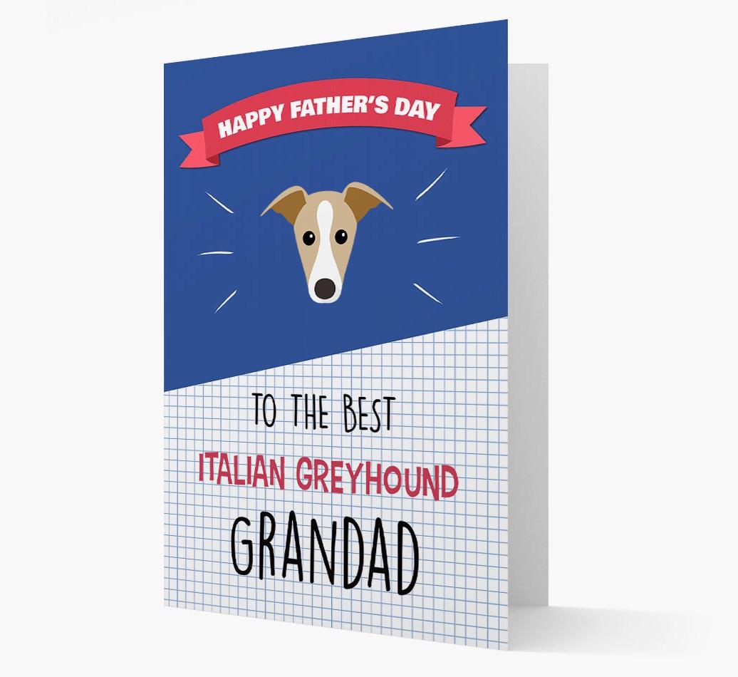 'Best {breedCommonName} Grandad' Card with {breedFullName} Icon