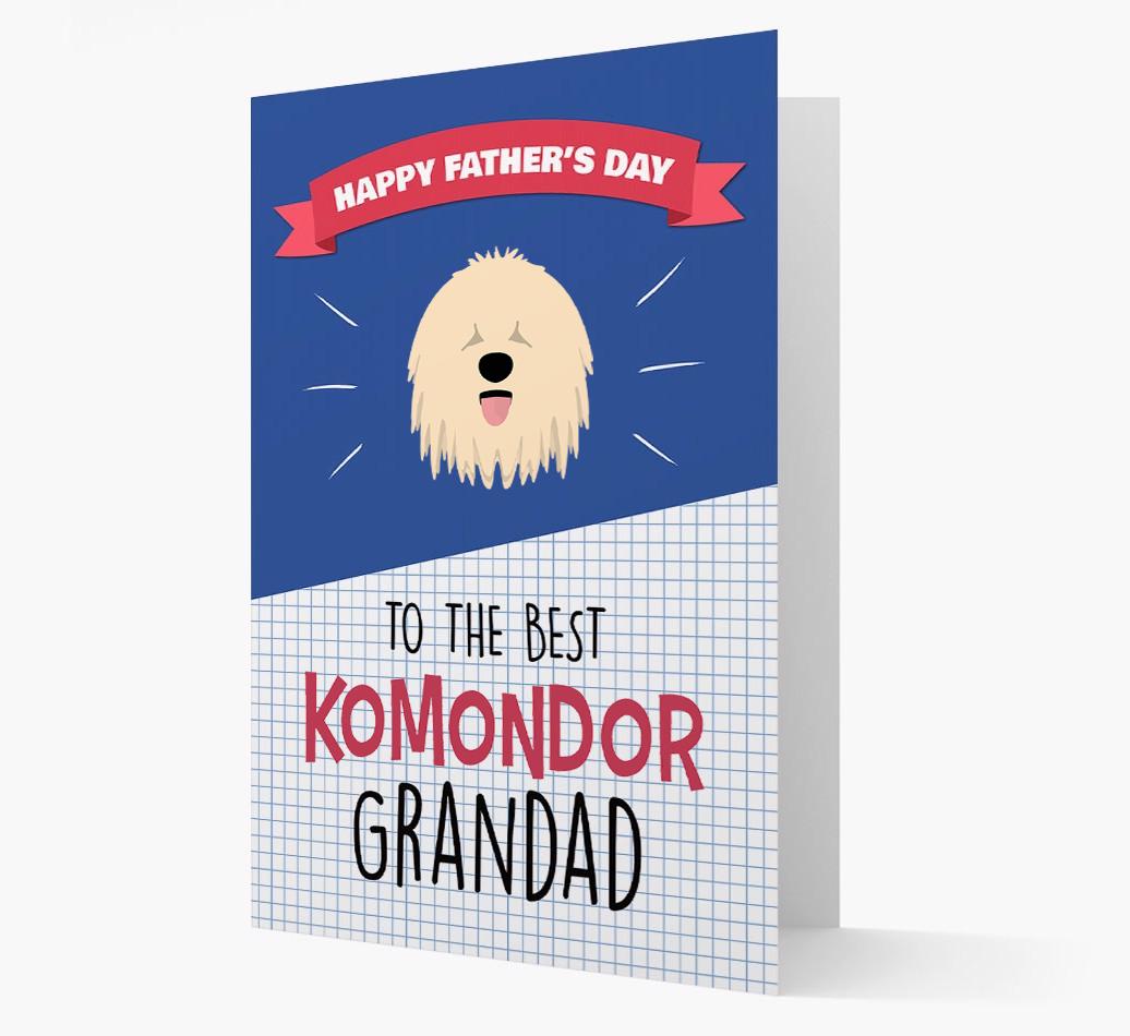 'Best {breedCommonName} Grandad' Card with {breedFullName} Icon