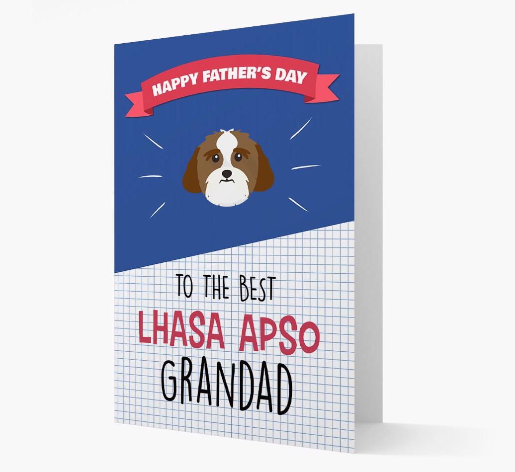 'Best {breedCommonName} Grandad' Card with {breedFullName} Icon