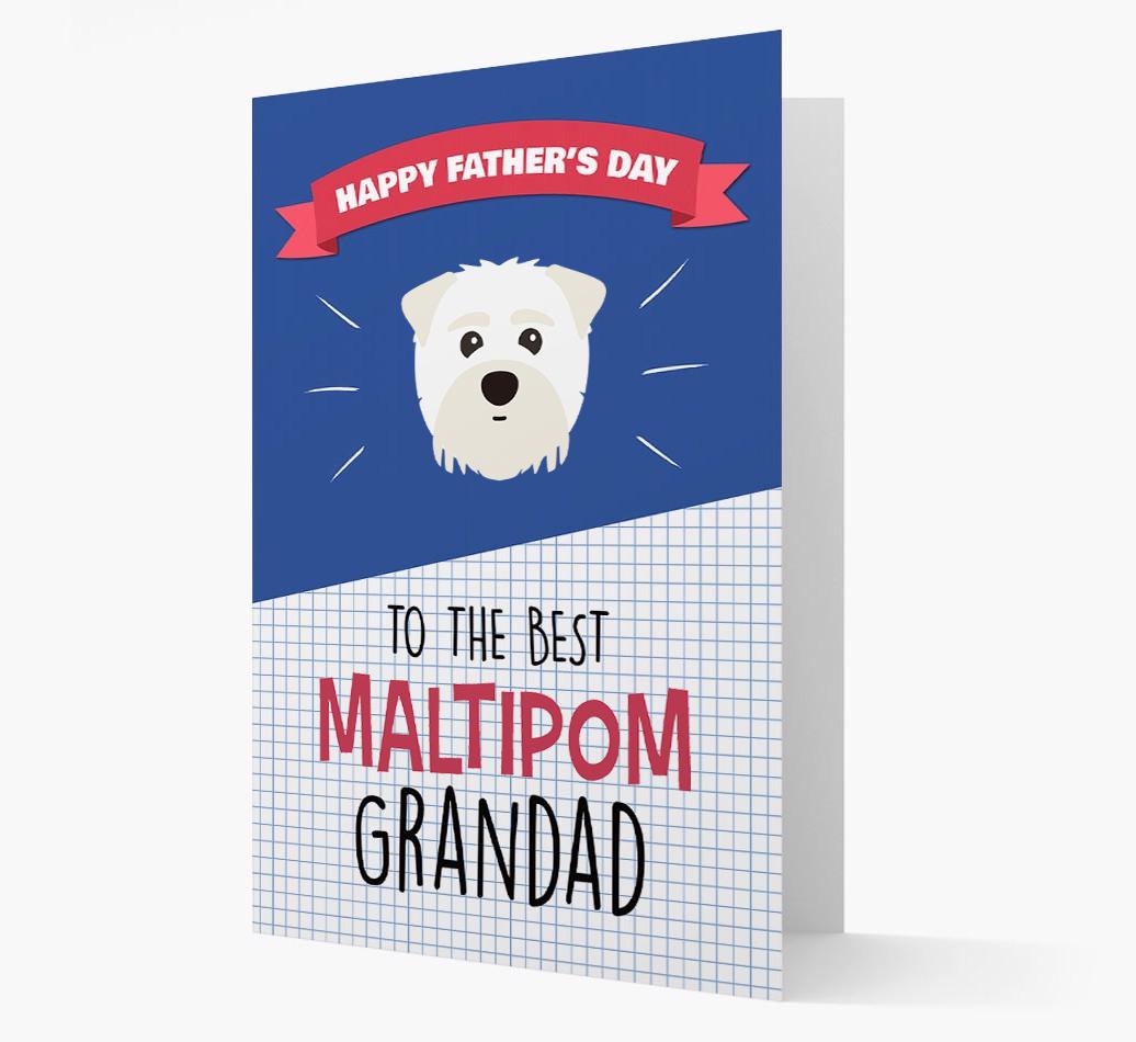 'Best {breedCommonName} Grandad' Card with {breedFullName} Icon