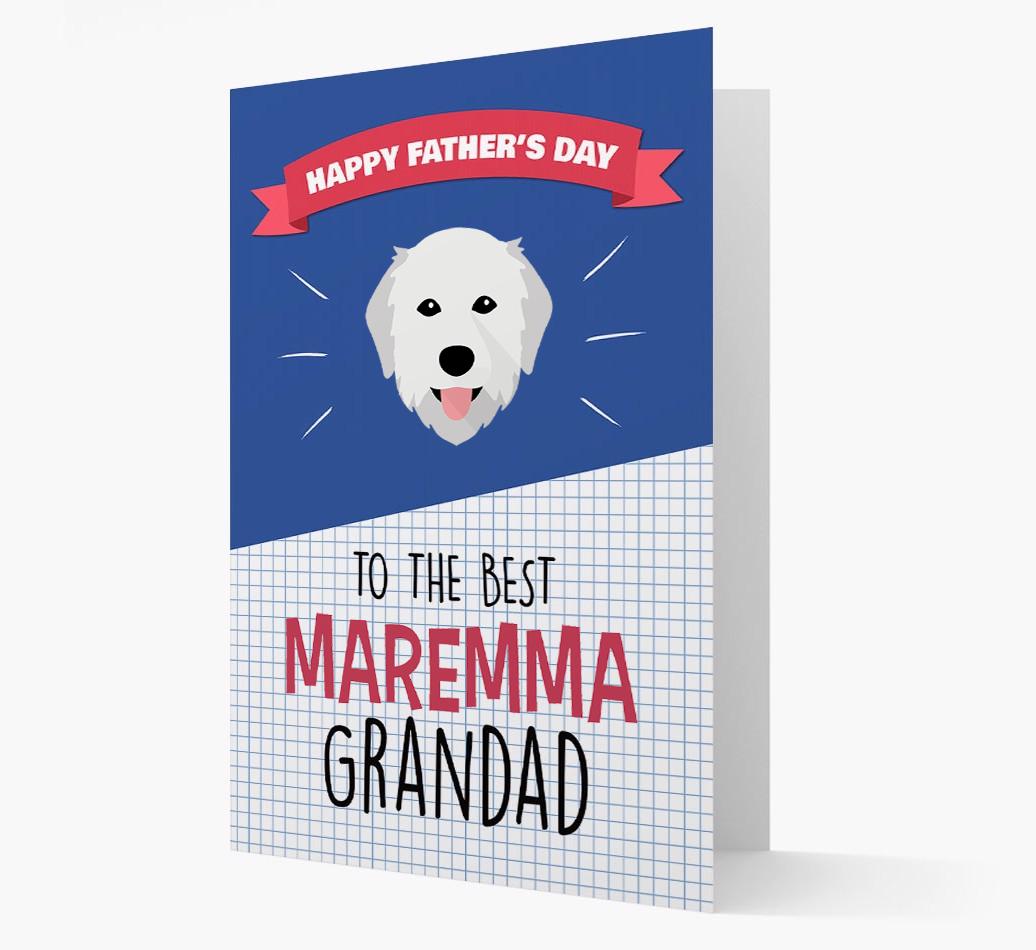 'Best {breedCommonName} Grandad' Card with {breedFullName} Icon