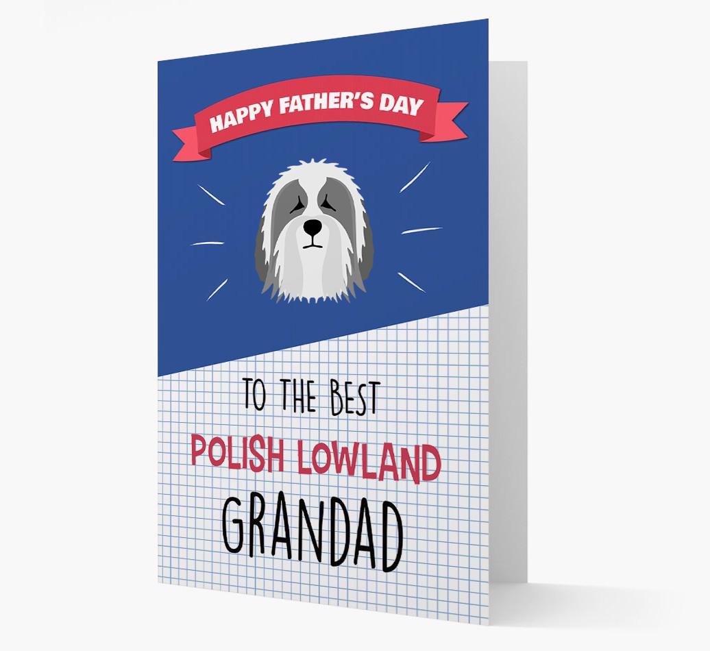 'Best {breedCommonName} Grandad' Card with {breedFullName} Icon