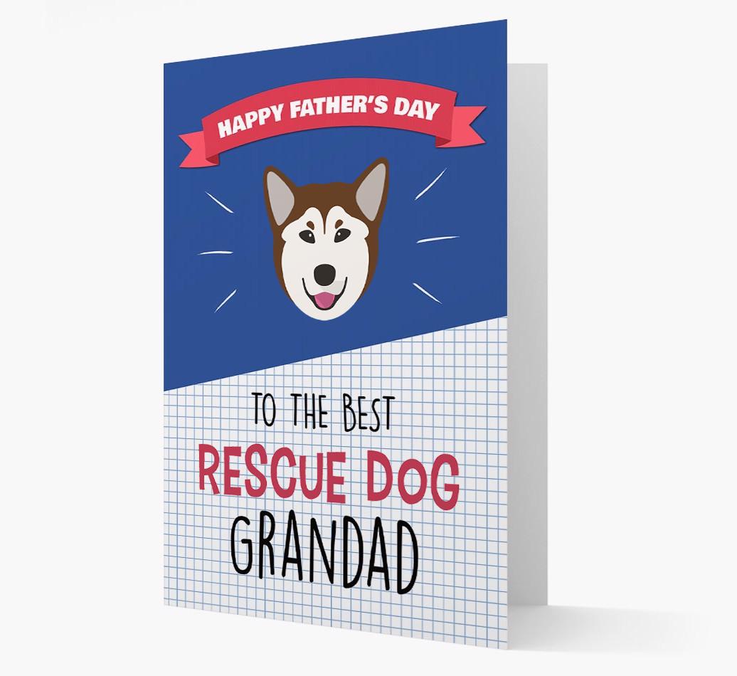 'Best {breedCommonName} Grandad' Card with {breedFullName} Icon