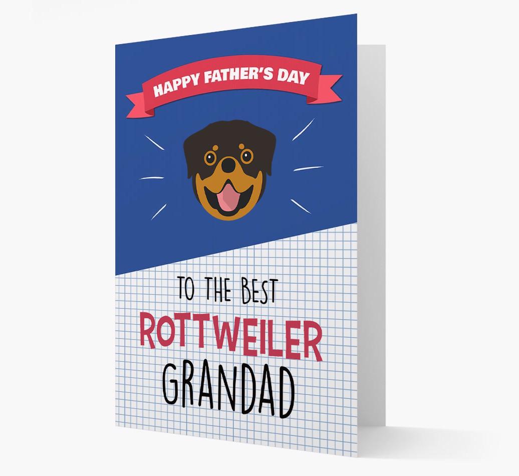 'Best {breedCommonName} Grandad' Card with {breedFullName} Icon
