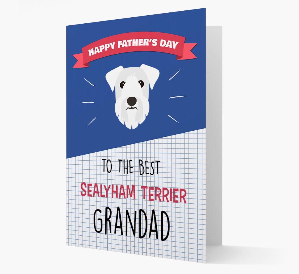 'Best {breedCommonName} Grandad' Card with {breedFullName} Icon