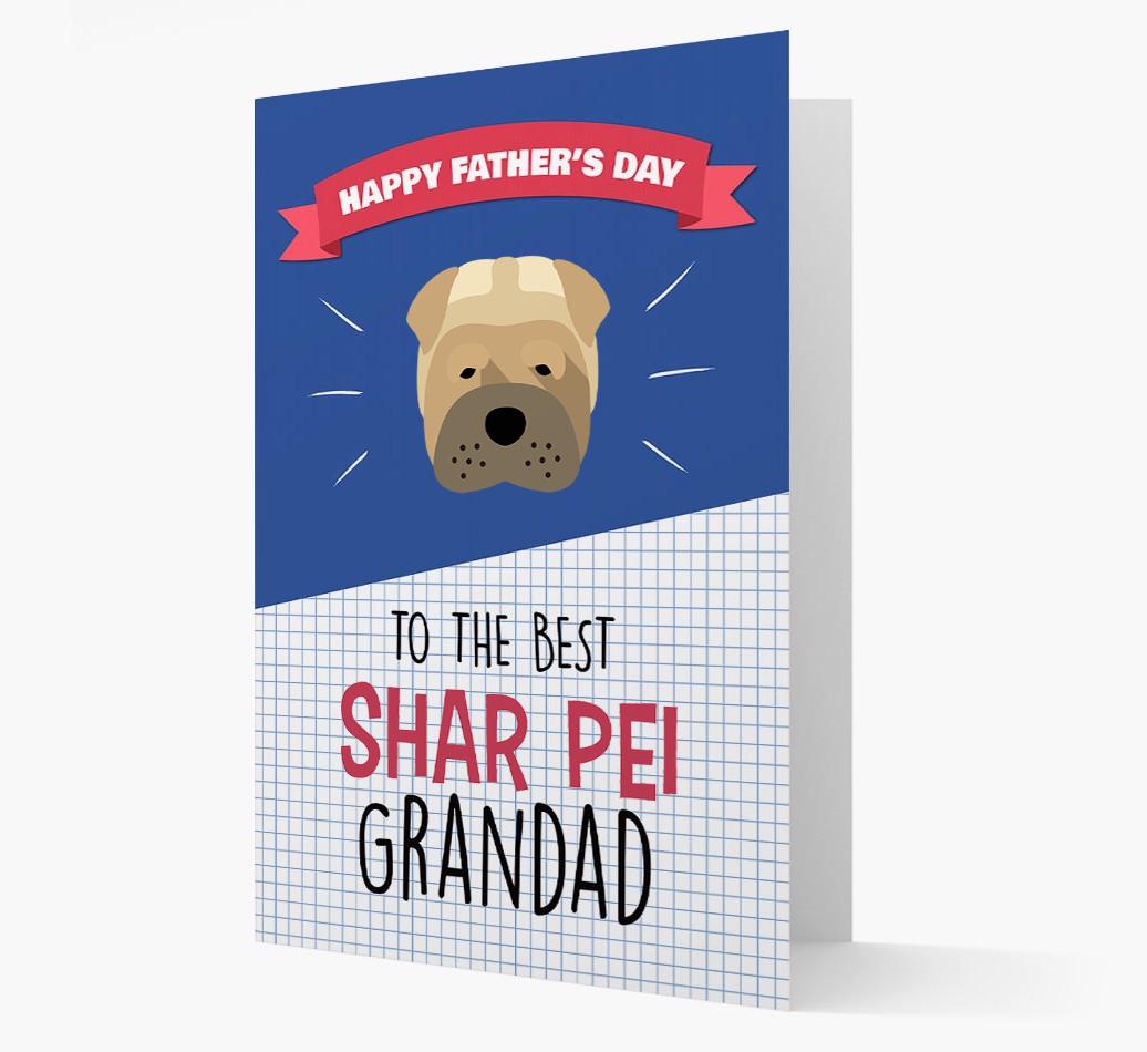 'Best {breedCommonName} Grandad' Card with {breedFullName} Icon