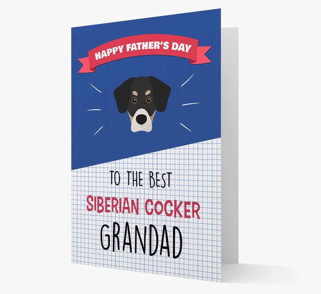 'Best {breedCommonName} Grandad' Card with {breedFullName} Icon