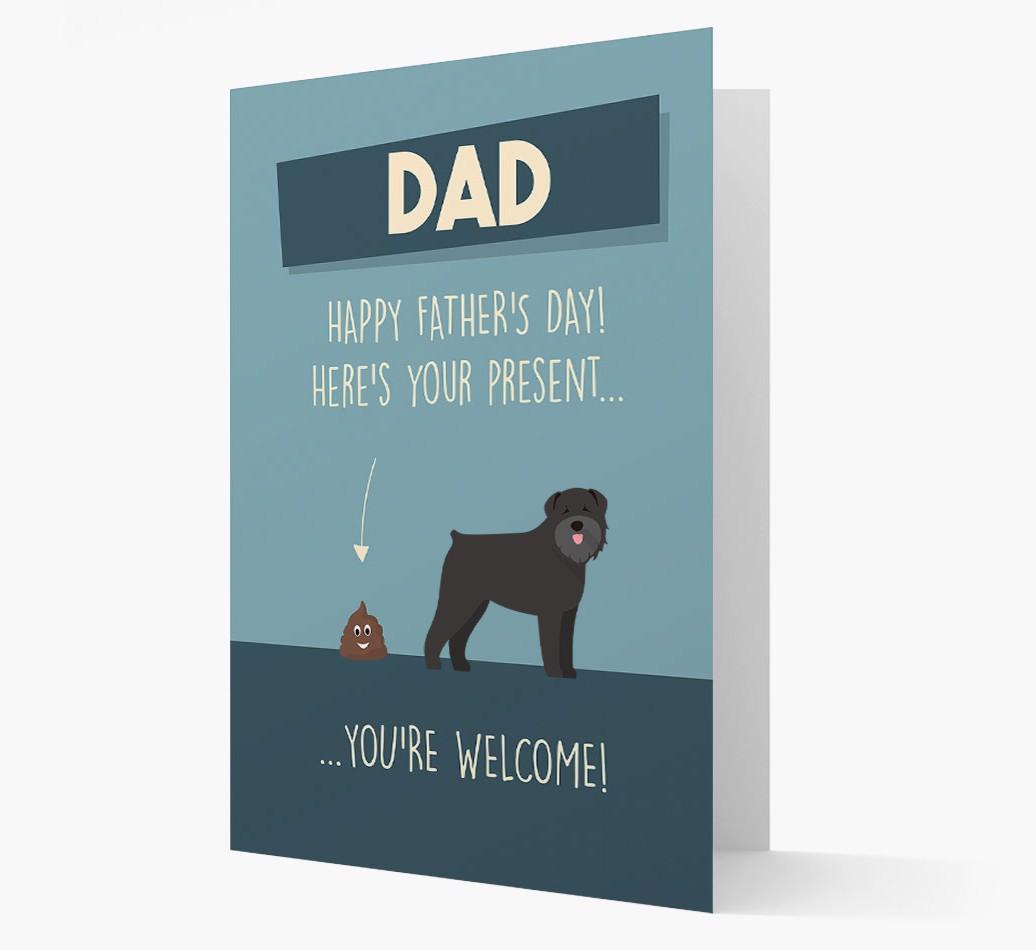 'Dad, here's your present...' Card for {breedFullName} Dad