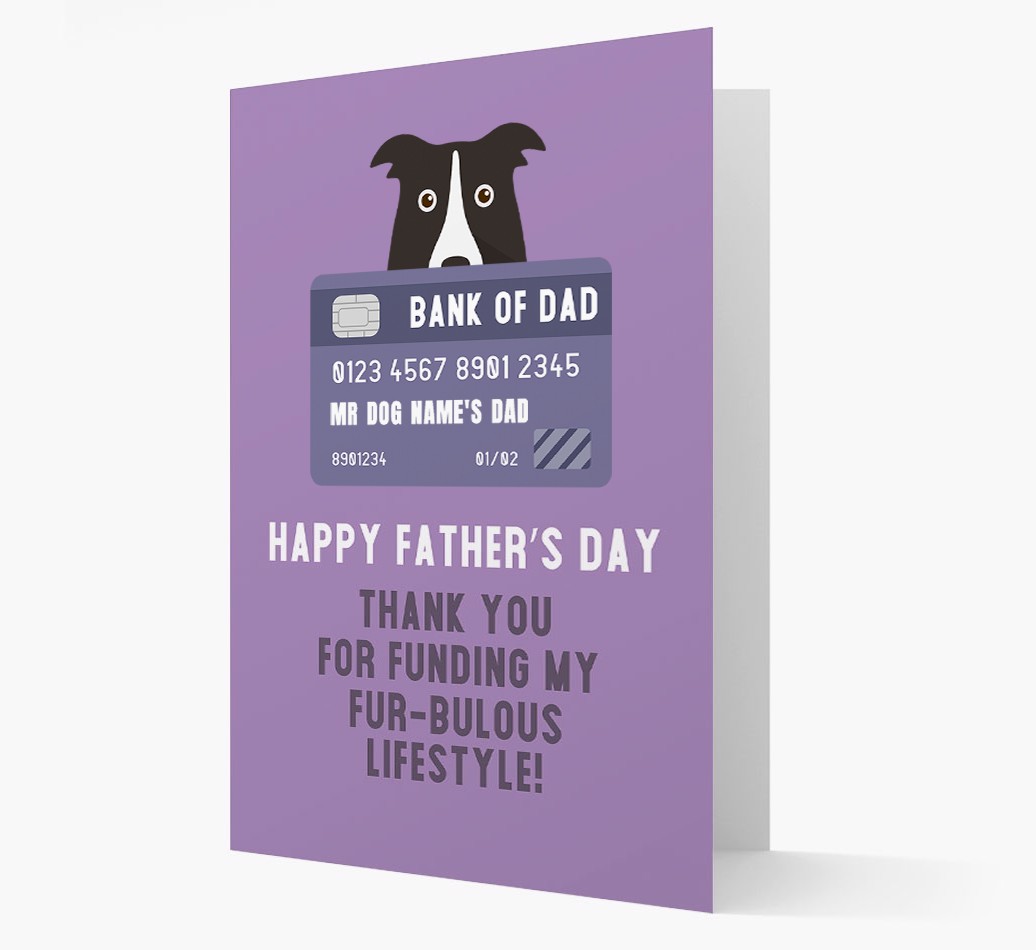 Personalized 'Bank of Dad' Card with {breedFullName} Icon