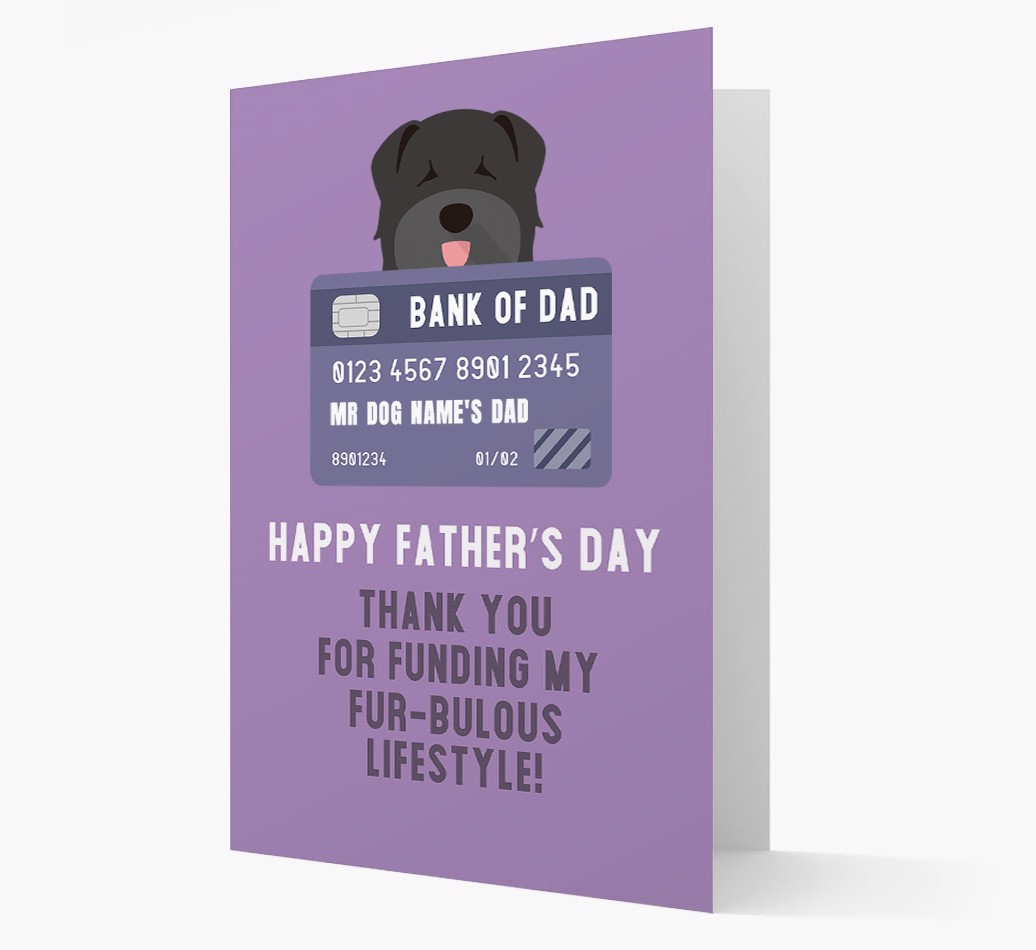 Personalized 'Bank of Dad' Card with {breedFullName} Icon