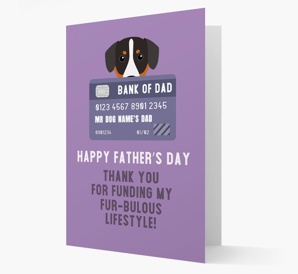Personalized 'Bank of Dad' Card with {breedFullName} Icon