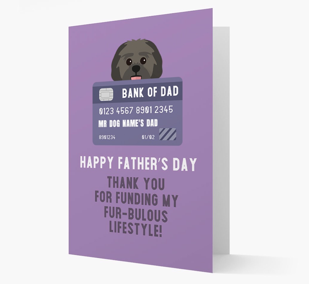 Personalized 'Bank of Dad' Card with {breedFullName} Icon