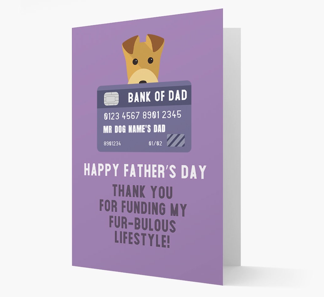 Personalized 'Bank of Dad' Card with {breedFullName} Icon