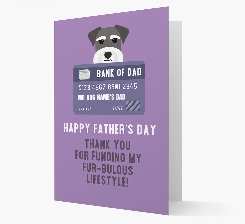 Personalized 'Bank of Dad' Card with {breedFullName} Icon