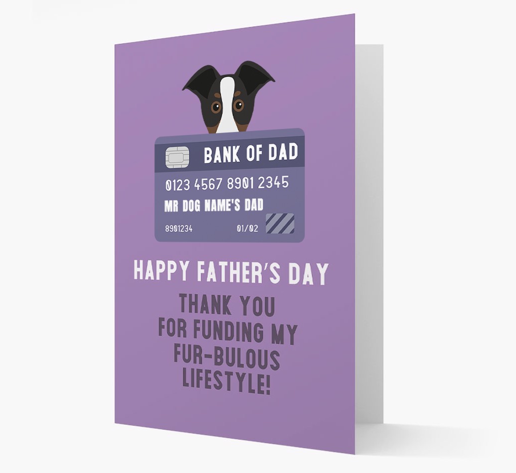 Personalized 'Bank of Dad' Card with {breedFullName} Icon