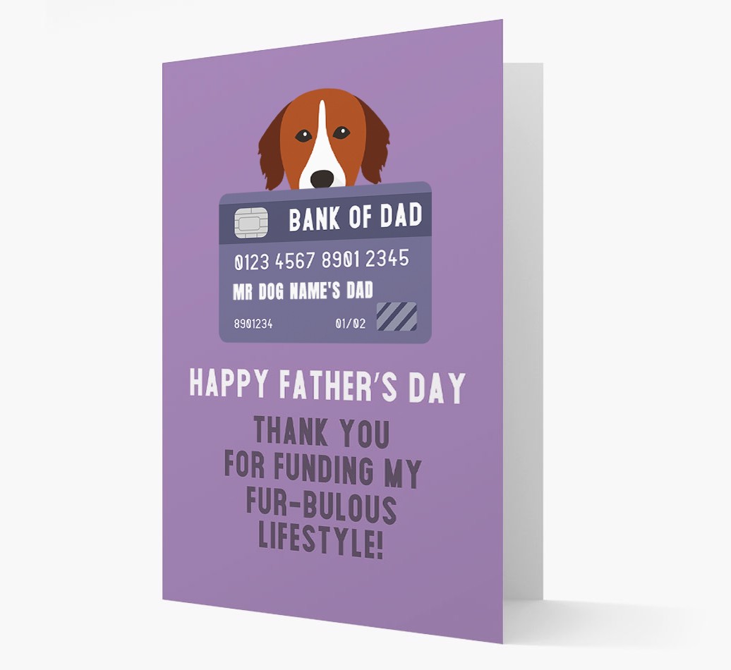 Personalized 'Bank of Dad' Card with {breedFullName} Icon