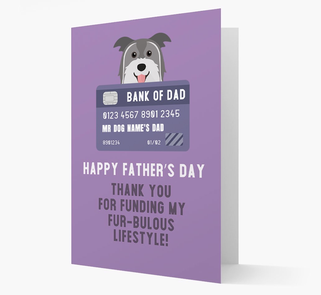 Personalized 'Bank of Dad' Card with {breedFullName} Icon