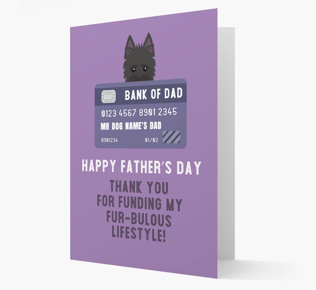 Personalized 'Bank of Dad' Card with {breedFullName} Icon