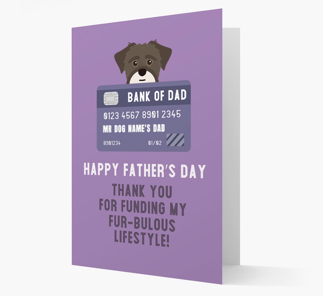 Personalized 'Bank of Dad' Card with {breedFullName} Icon