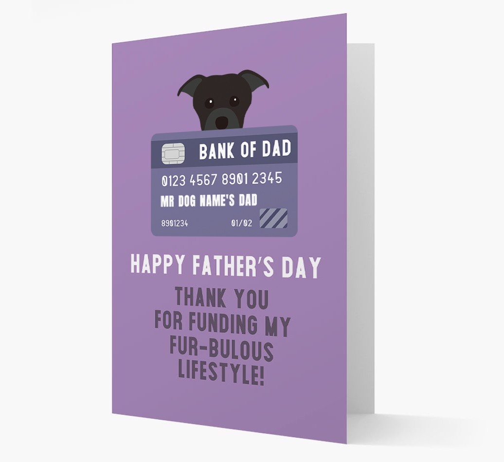 Personalized 'Bank of Dad' Card with {breedFullName} Icon