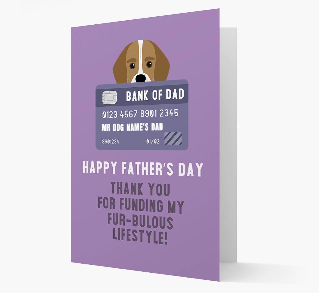 Personalised 'Bank of Dad' Card with {breedFullName} Icon
