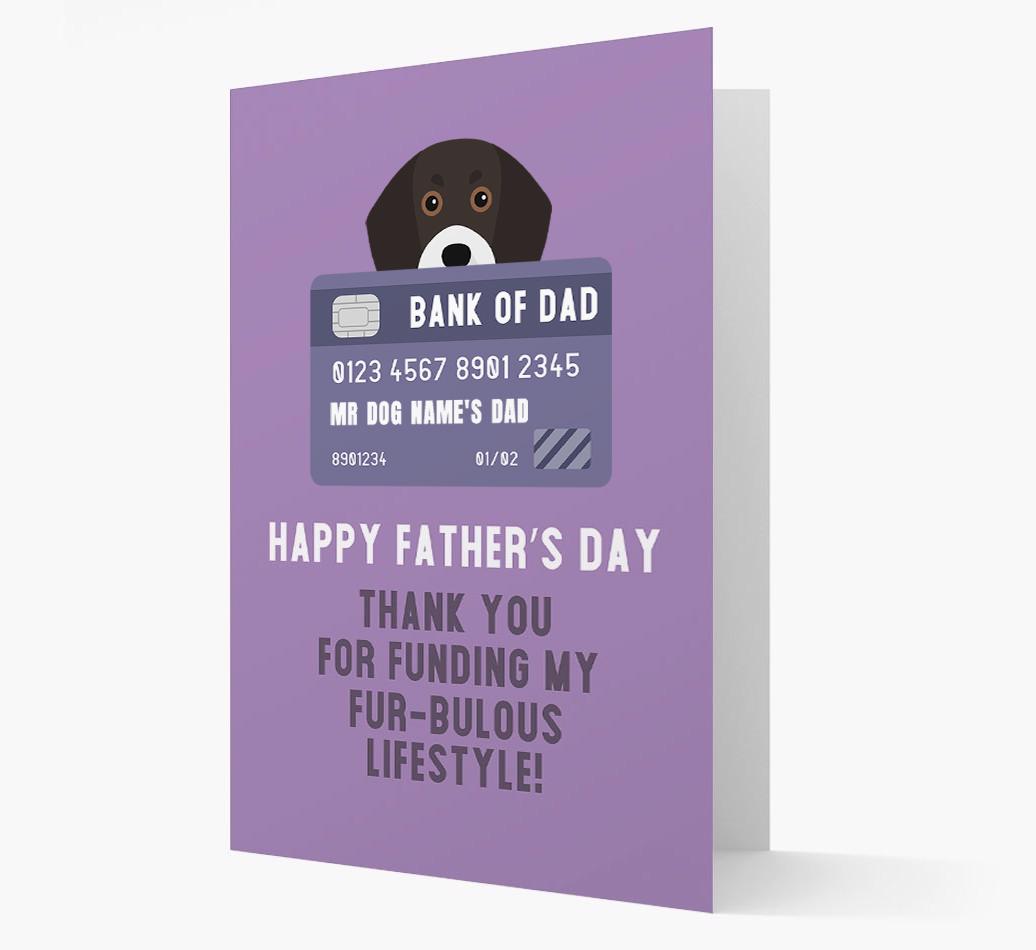 Personalised 'Bank of Dad' Card with {breedFullName} Icon