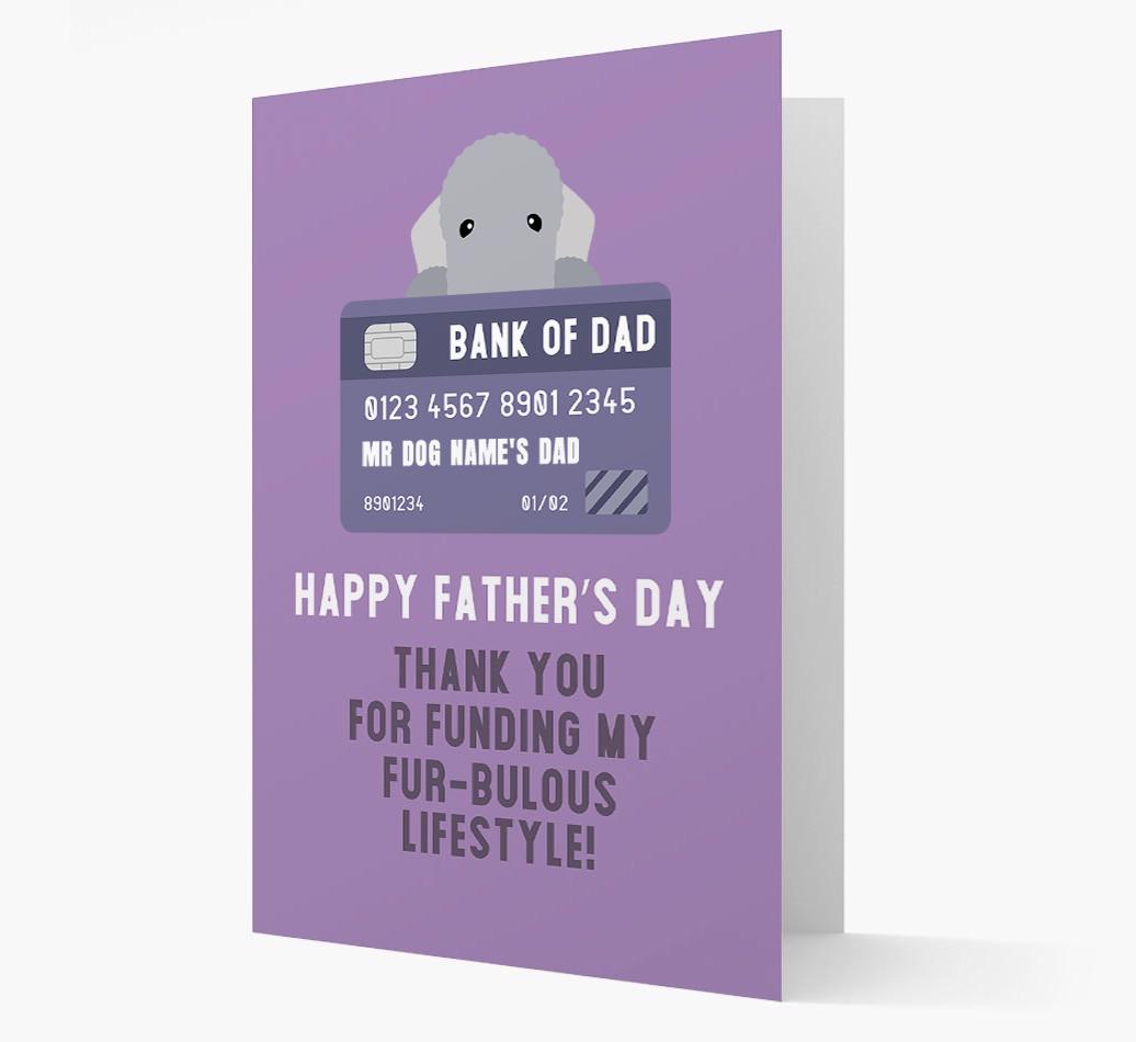 Personalised 'Bank of Dad' Card with {breedFullName} Icon