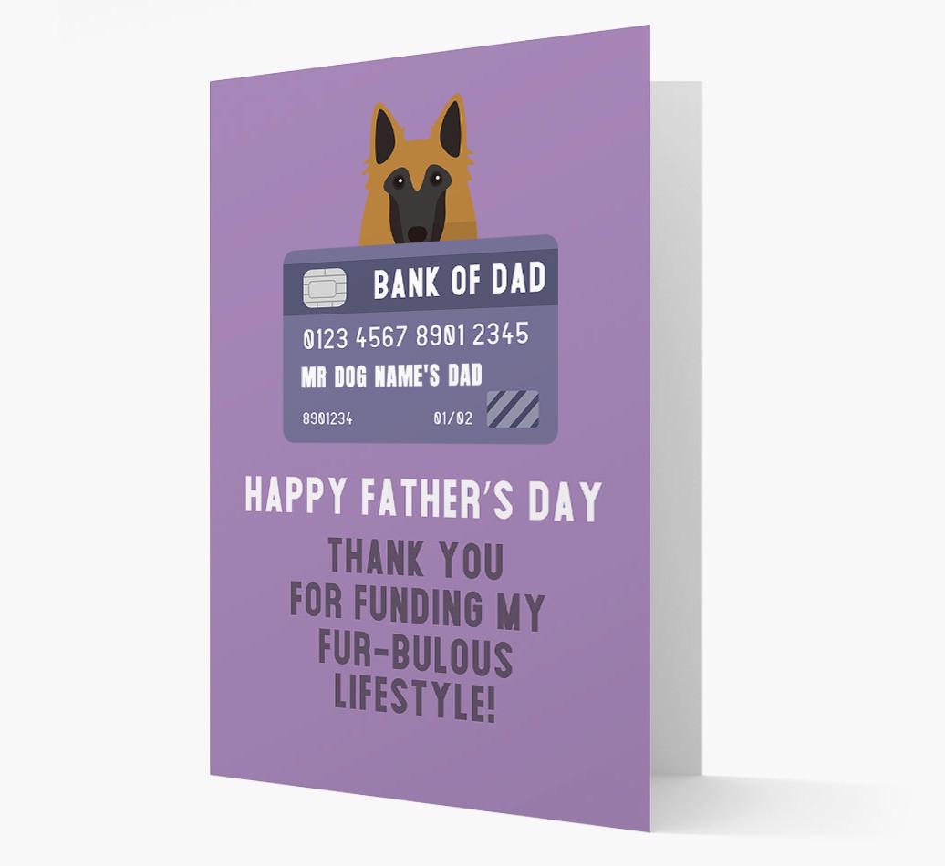 Personalised 'Bank of Dad' Card with {breedFullName} Icon