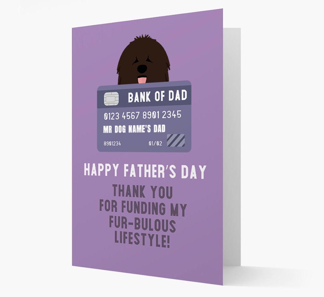 Personalised 'Bank of Dad' Card with {breedFullName} Icon