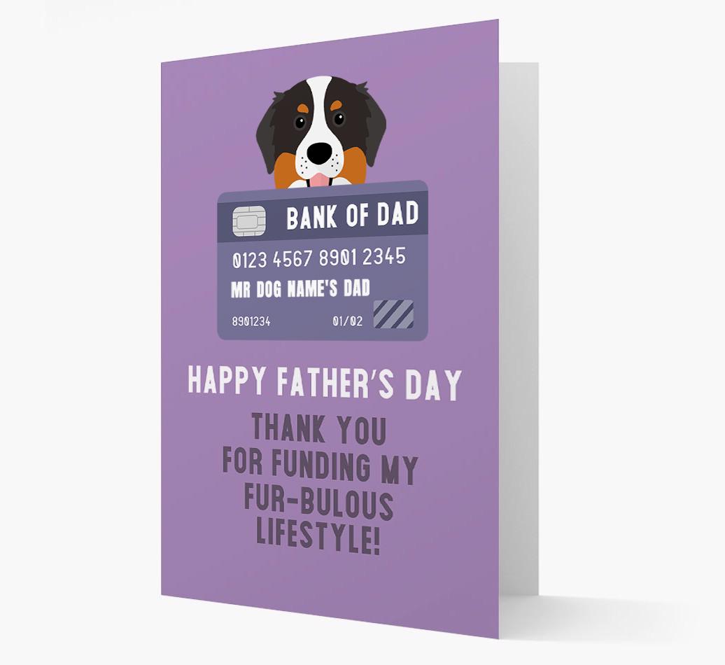 Personalised 'Bank of Dad' Card with {breedFullName} Icon