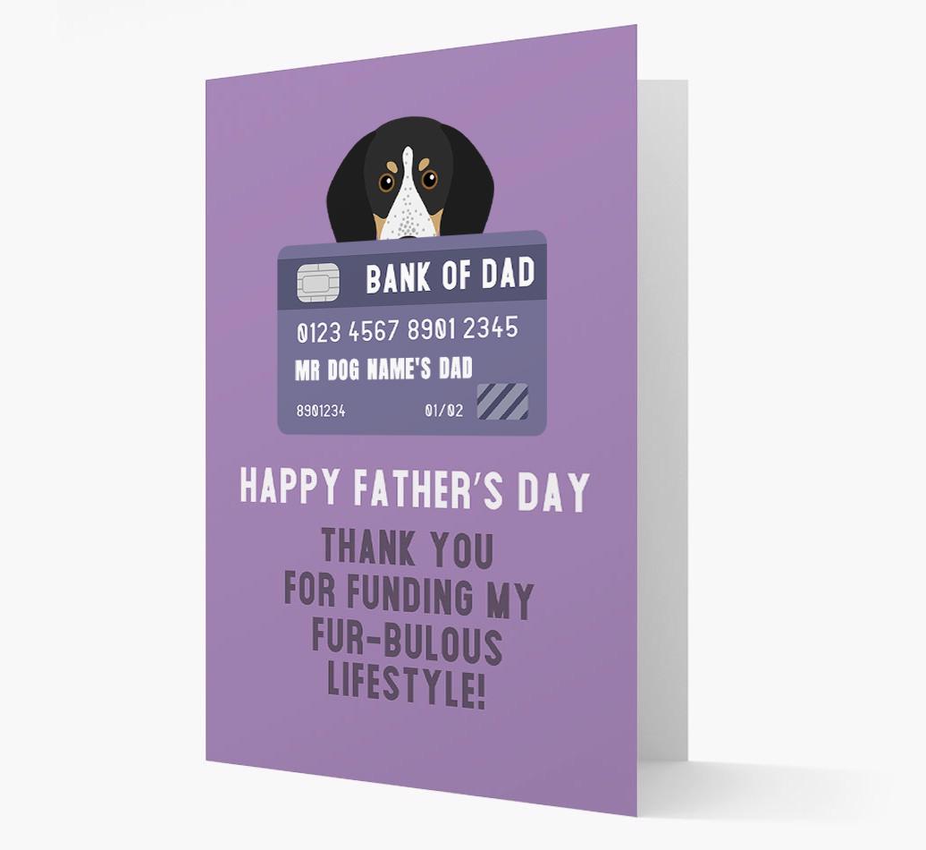Personalised 'Bank of Dad' Card with {breedFullName} Icon