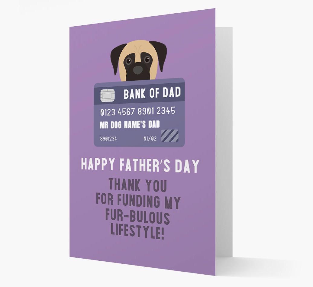 Personalised 'Bank of Dad' Card with {breedFullName} Icon