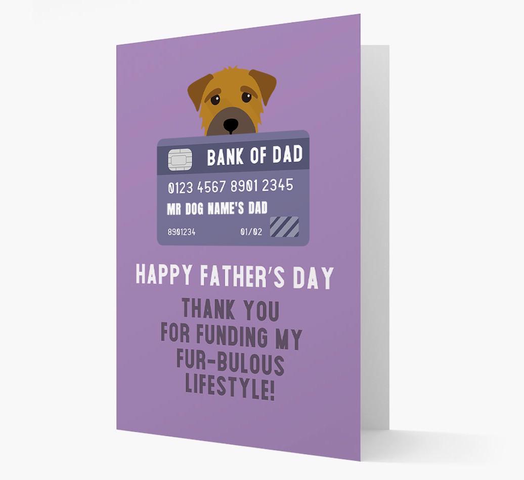 Personalised 'Bank of Dad' Card with {breedFullName} Icon