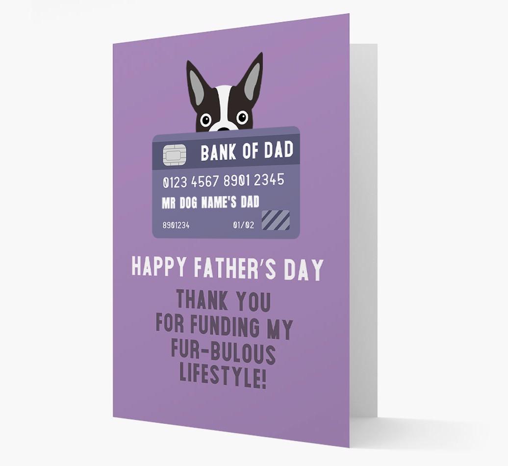 Personalised 'Bank of Dad' Card with {breedFullName} Icon