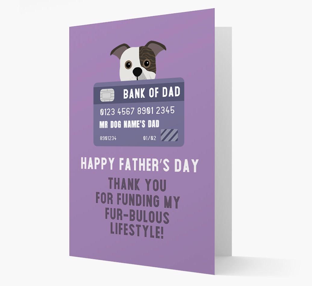 Personalised 'Bank of Dad' Card with {breedFullName} Icon