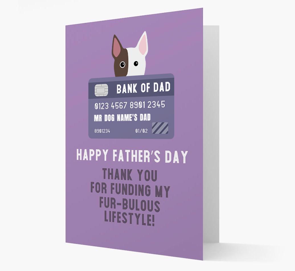 Personalised 'Bank of Dad' Card with {breedFullName} Icon