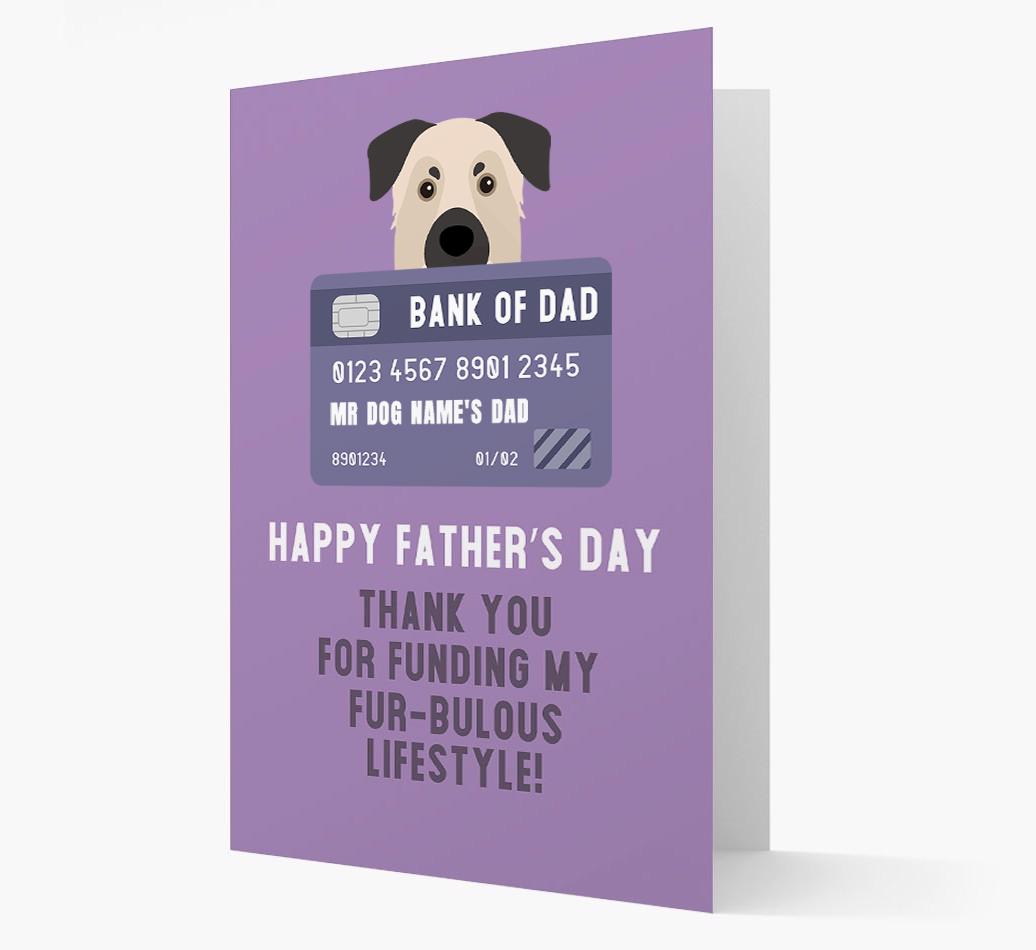 Personalised 'Bank of Dad' Card with {breedFullName} Icon