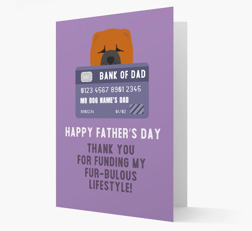 Personalised 'Bank of Dad' Card with {breedFullName} Icon
