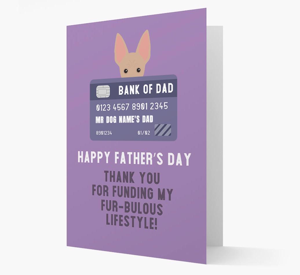 Personalised 'Bank of Dad' Card with {breedFullName} Icon