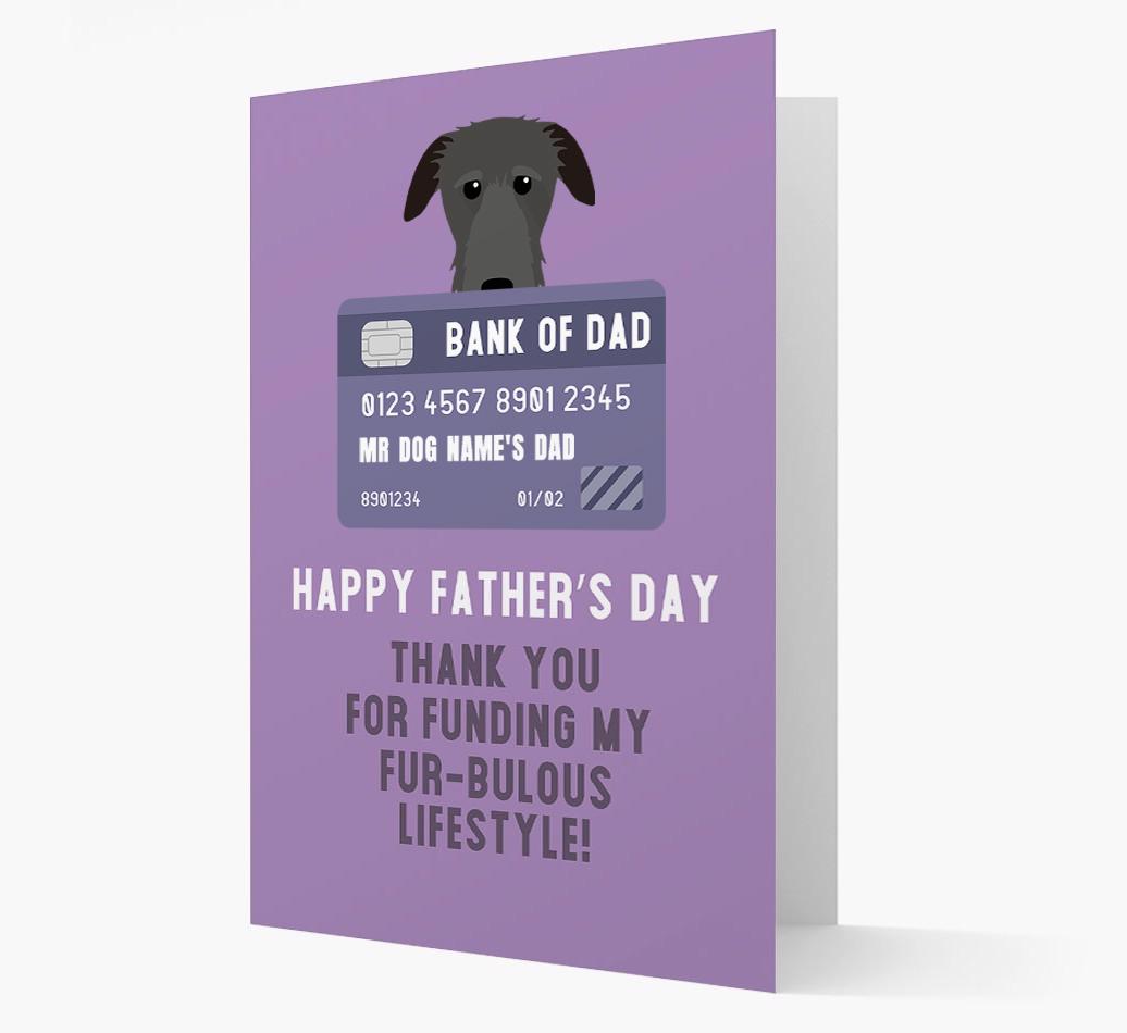 Personalised 'Bank of Dad' Card with {breedFullName} Icon