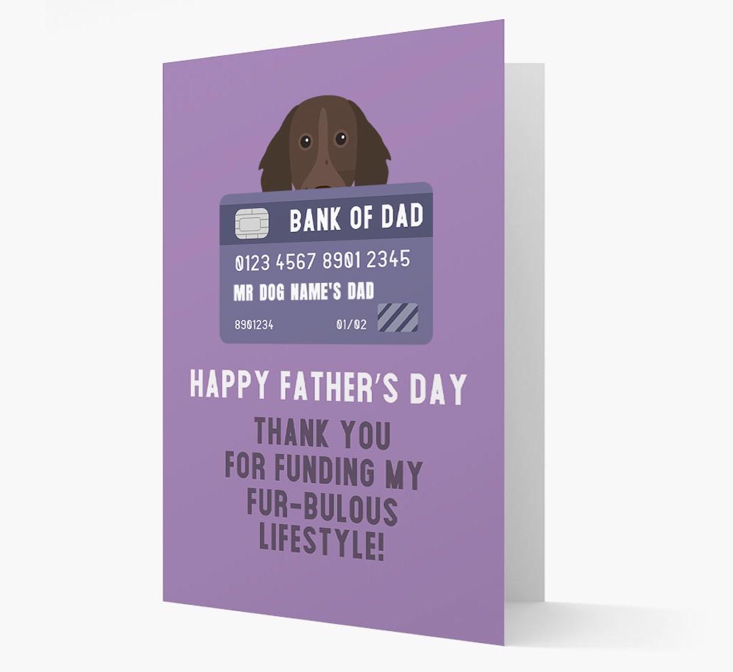 Personalised 'Bank of Dad' Card with {breedFullName} Icon